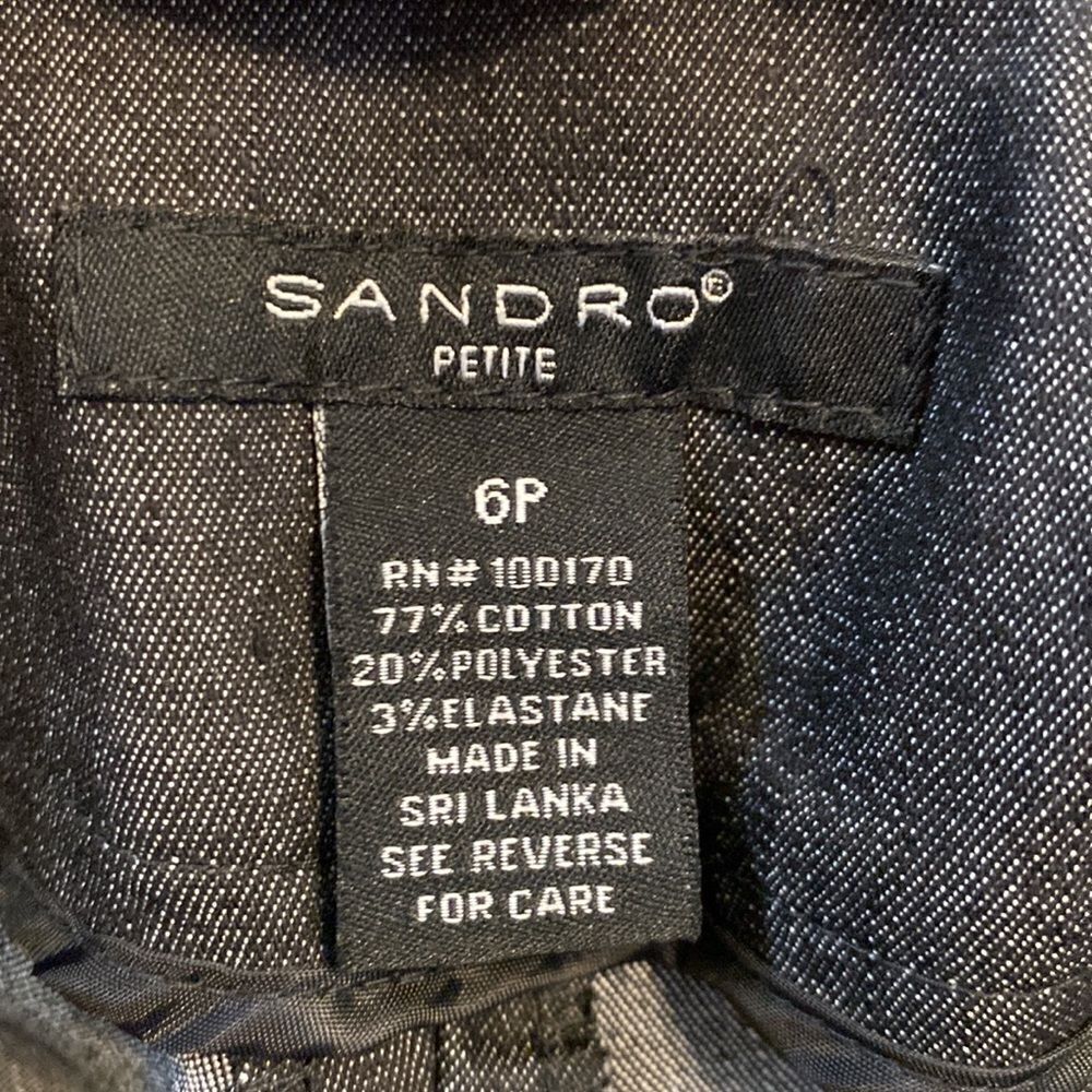 Sandro Black Shorts Cuffed Sailor Pockets        Left side Zipper NWOT Size 6 P - Picture 5 of 6